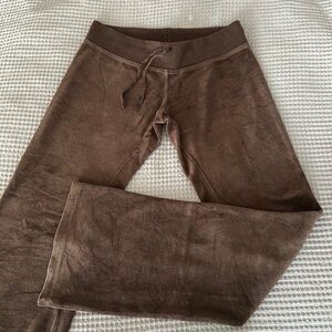 Vintage Y2K Express Women's Low Rise Velour Pull On Drawstring Track Pants M